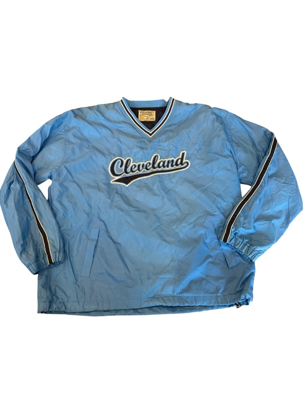 Steve & Barry's Light Blue Cleveland V-Neck Pullover Windbreaker